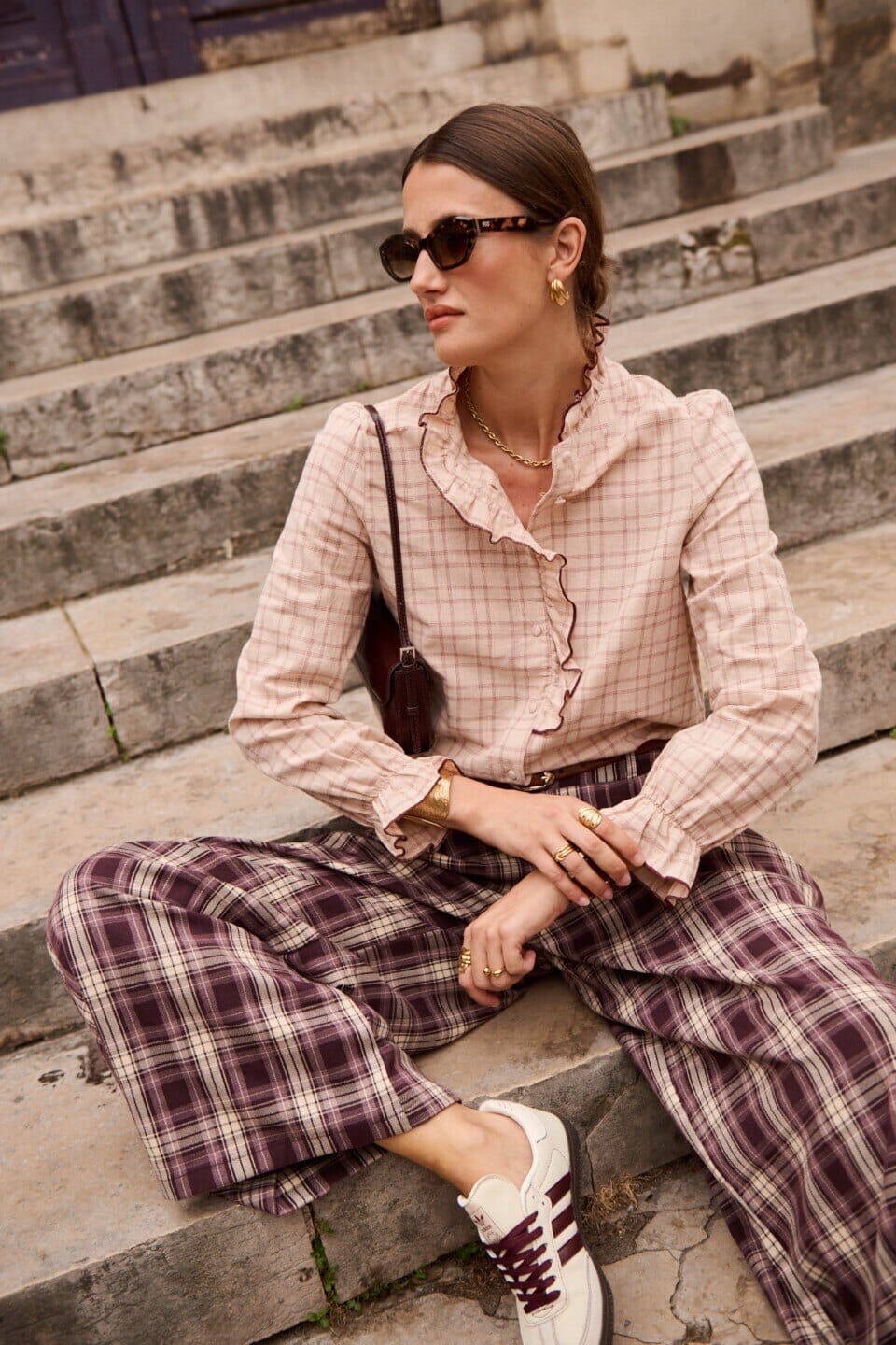 Cora Shirt | Burgundy Shirt Parisienne Collection 