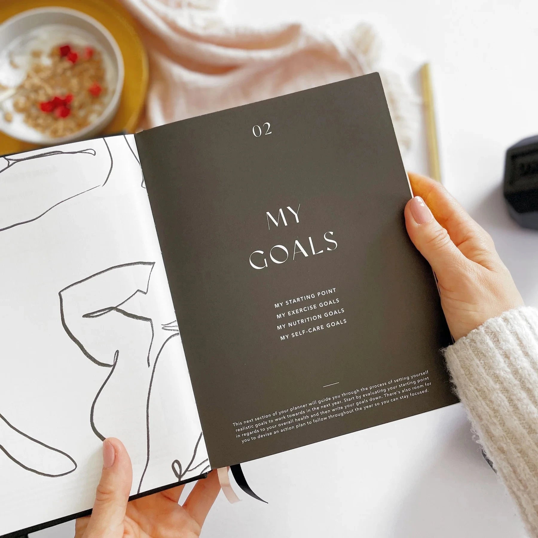 Daily Fitness Planner | Blossom Stationery Blush and Gold 