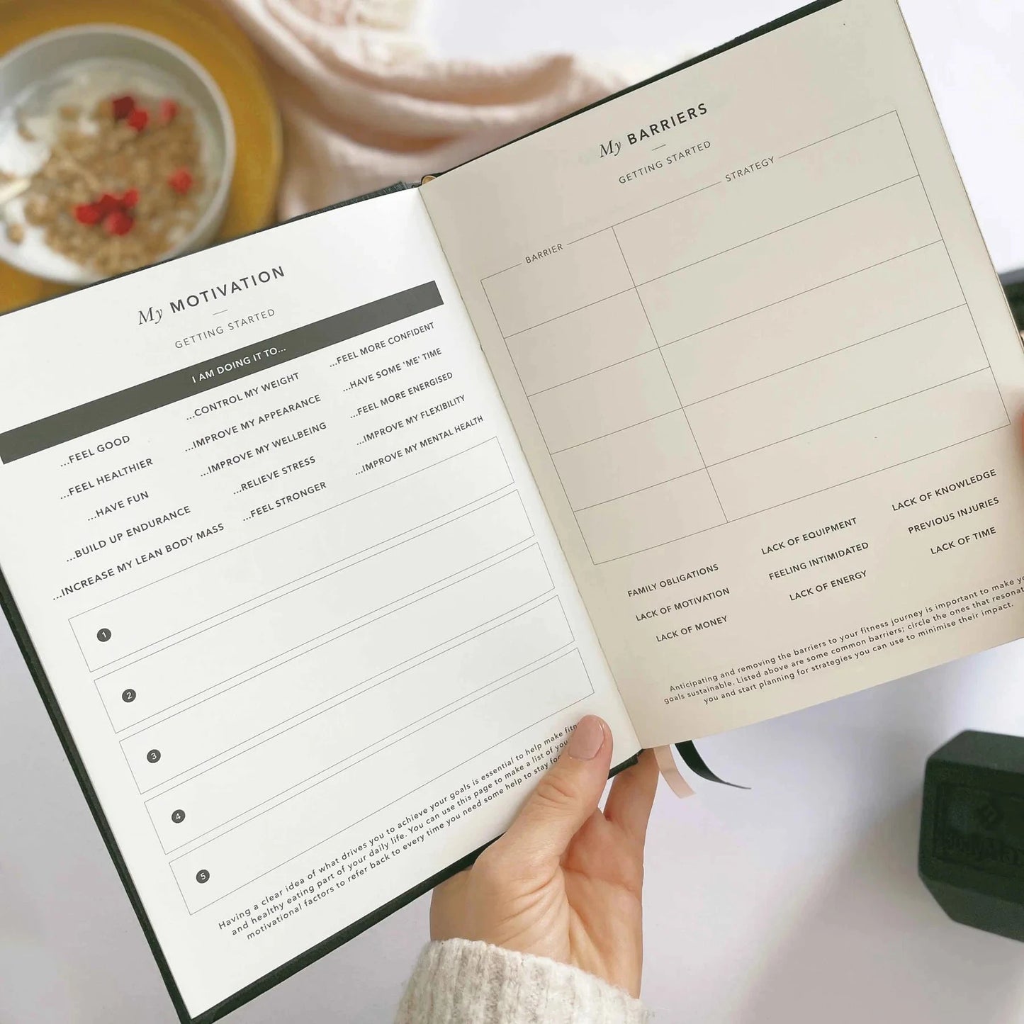 Daily Fitness Planner | Blossom Stationery Blush and Gold 