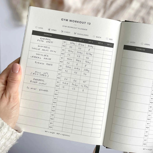 Daily Fitness Planner | Blossom Stationery Blush and Gold 