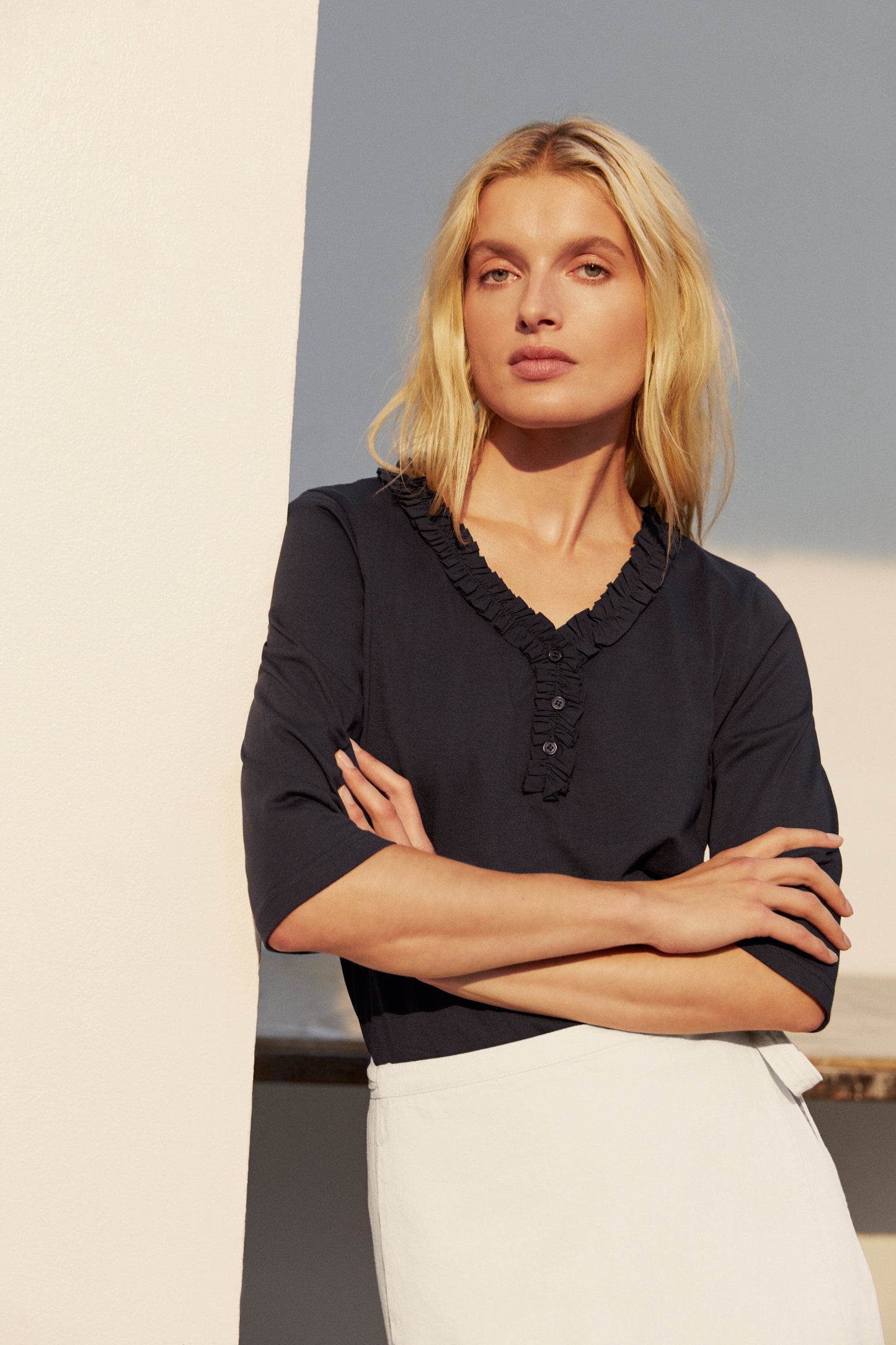 Dalilla Top | Dark Navy Shirts & Tops Part Two 