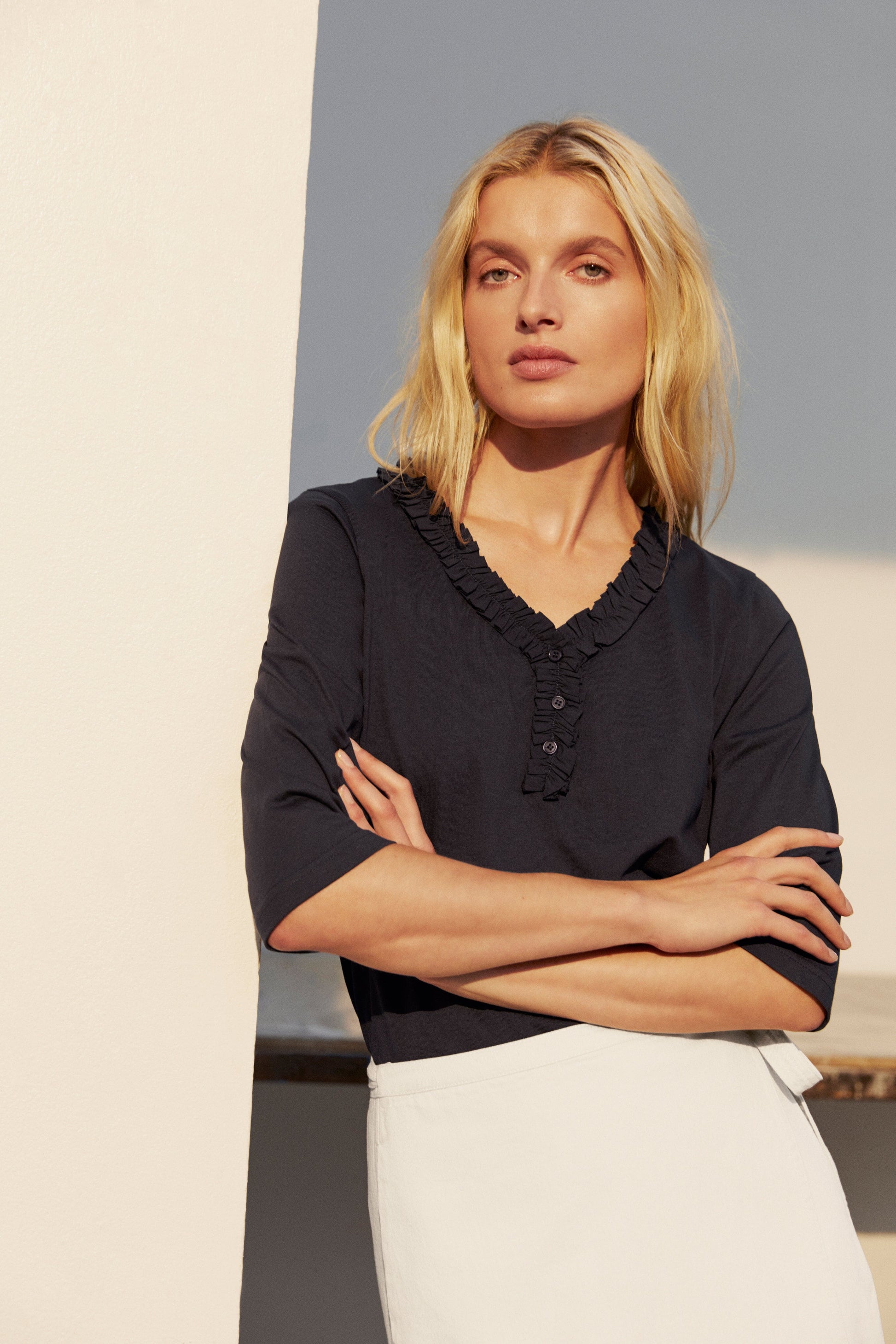 Dalilla Top | Dark Navy Shirts & Tops Part Two 