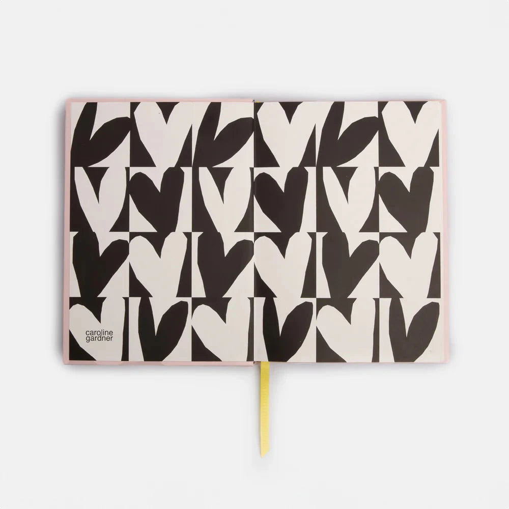 Debossed Flowers Pink Slim Casebound Notebook Notebook Caroline Gardner 