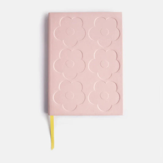 Debossed Flowers Pink Slim Casebound Notebook Notebook Caroline Gardner 