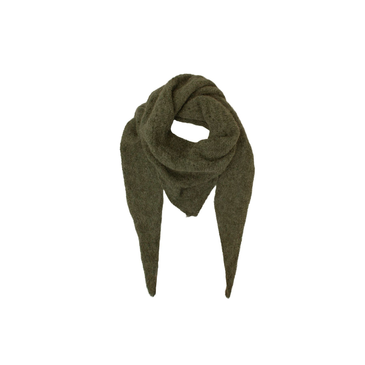Dell Knitted Mini Scarf | 8 Colours Scarves Black Colour Dark Lime 