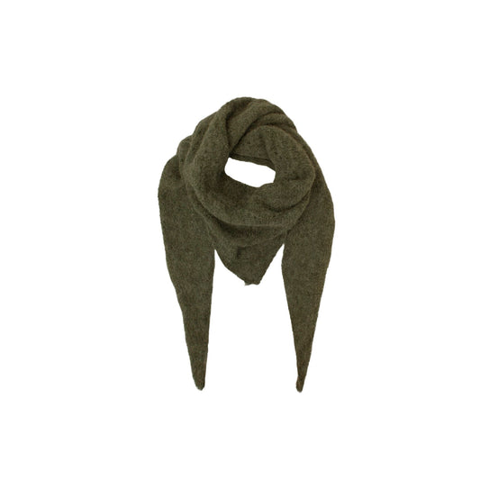 Dell Knitted Mini Scarf | 8 Colours Scarves Black Colour Dark Lime 