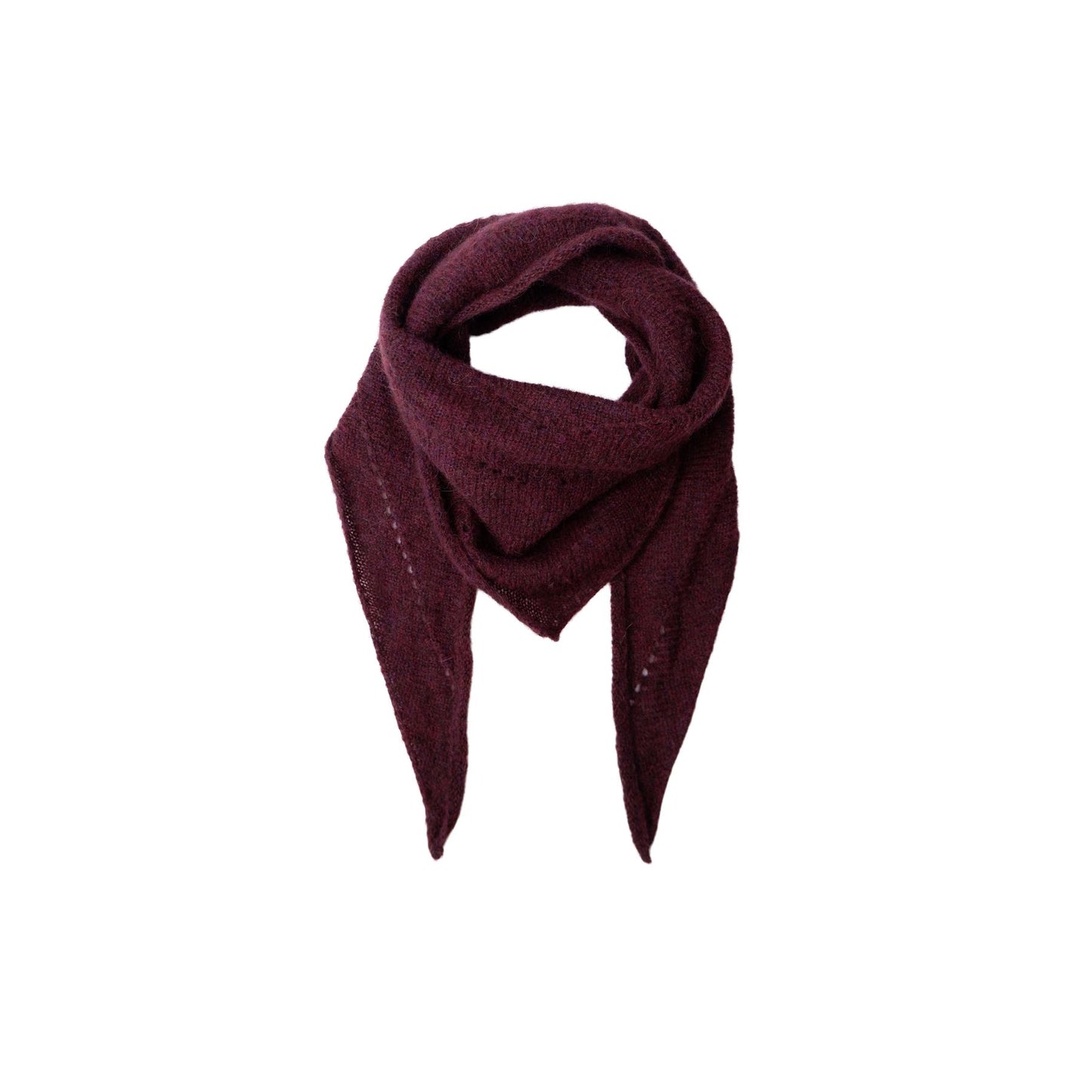 Dell Knitted Mini Scarf | 8 Colours Scarves Black Colour Plum 