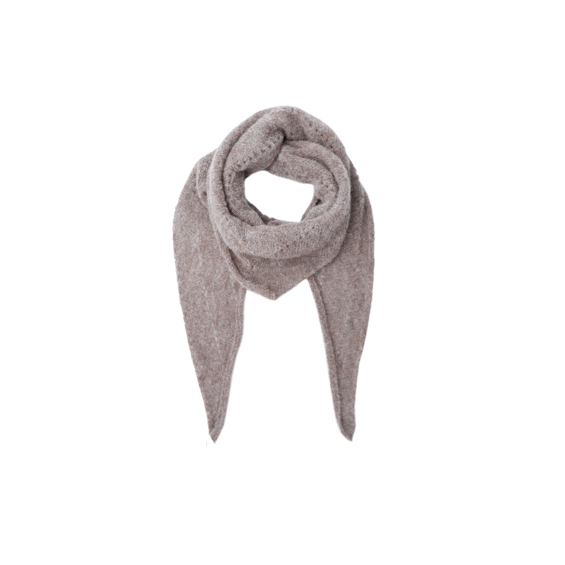 Dell Knitted Mini Scarf | 8 Colours Scarves Black Colour Taupe 