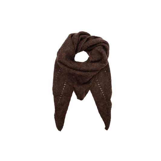 Dell Knitted Mini Scarf | Mocca Scarves Black Colour 