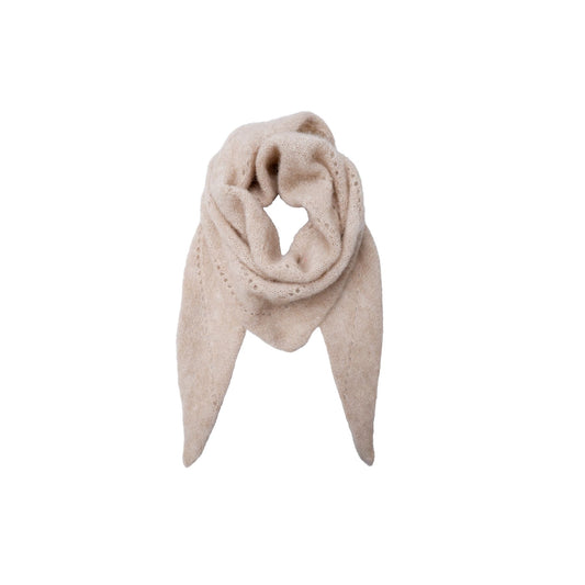 Dell Knitted Mini Scarf | Natural Scarves Black Colour 