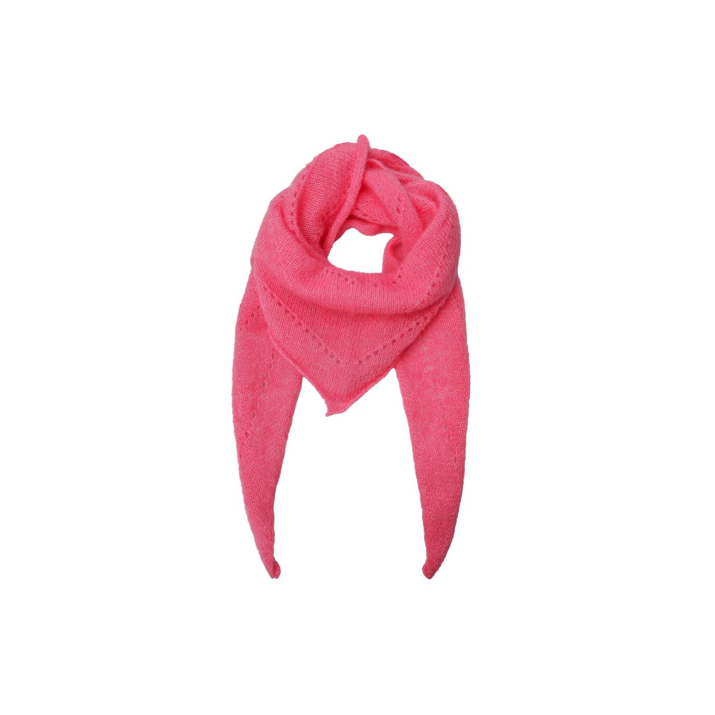 Dell Knitted Mini Scarf | Raspberry Scarves Black Colour 