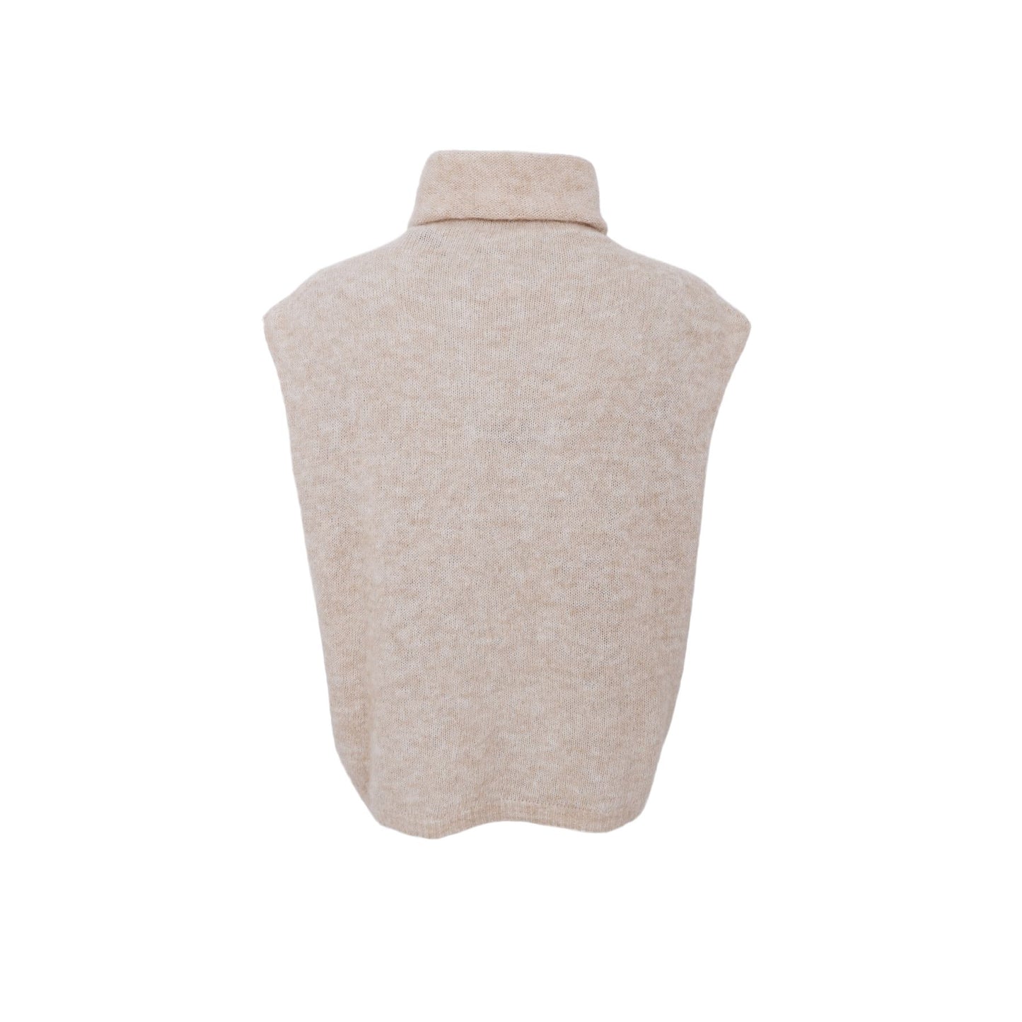 Dell Roll Neck Vest | Natural Jumper Black Colour 
