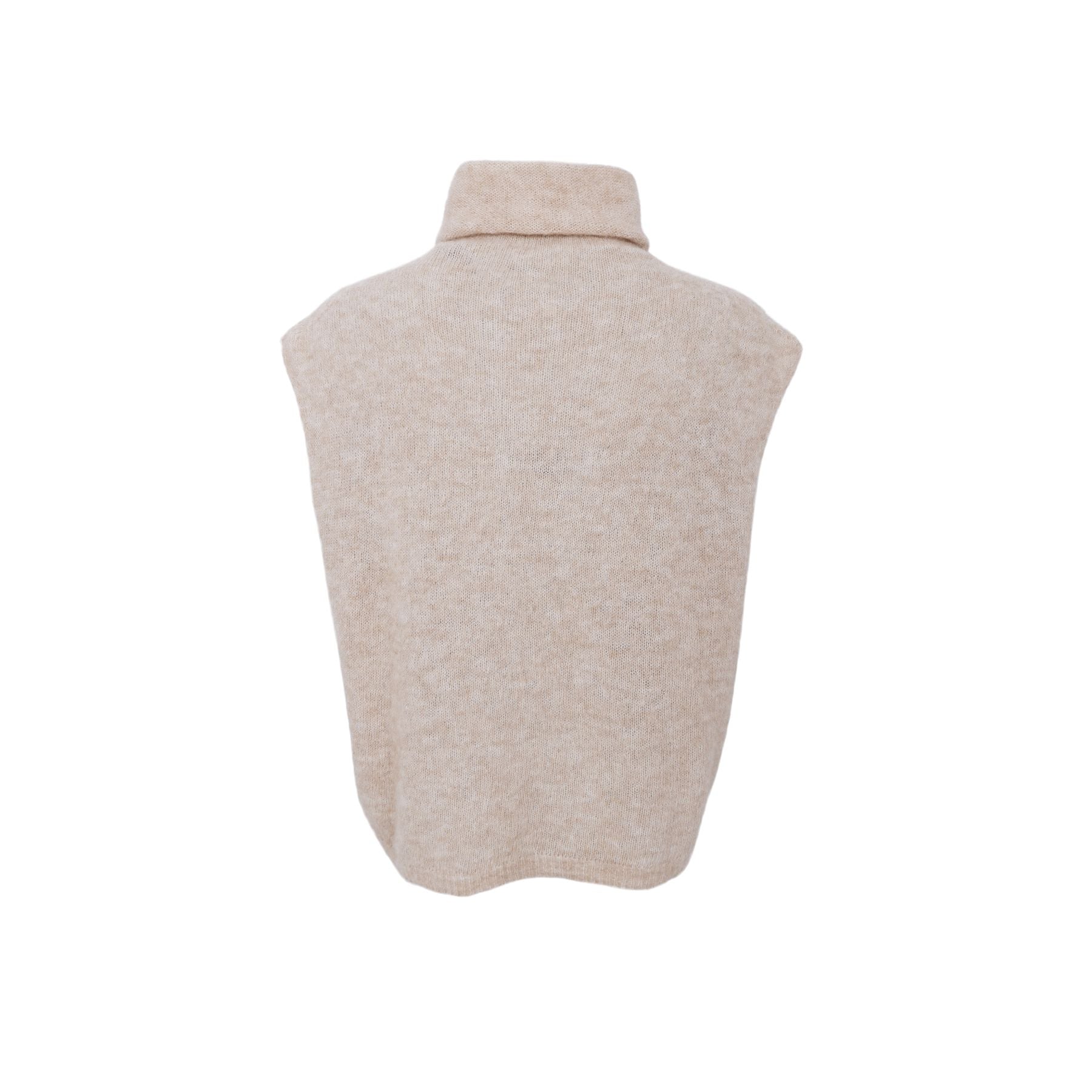 Dell Roll Neck Vest | Natural Jumper Black Colour 