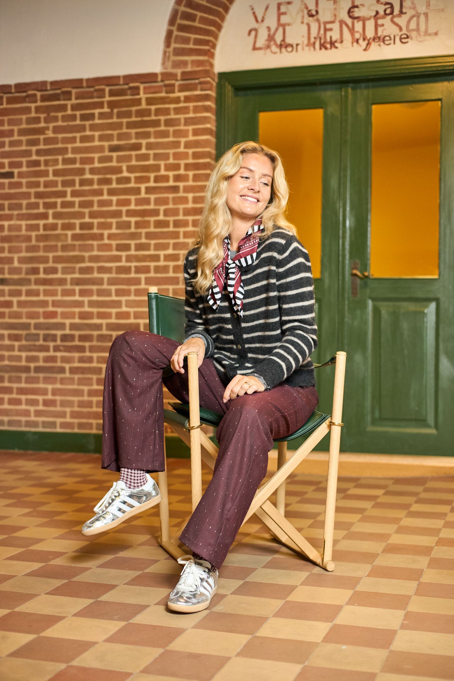 Dell Stripe Cardigan | Dark Grey Cardigan Black Colour 