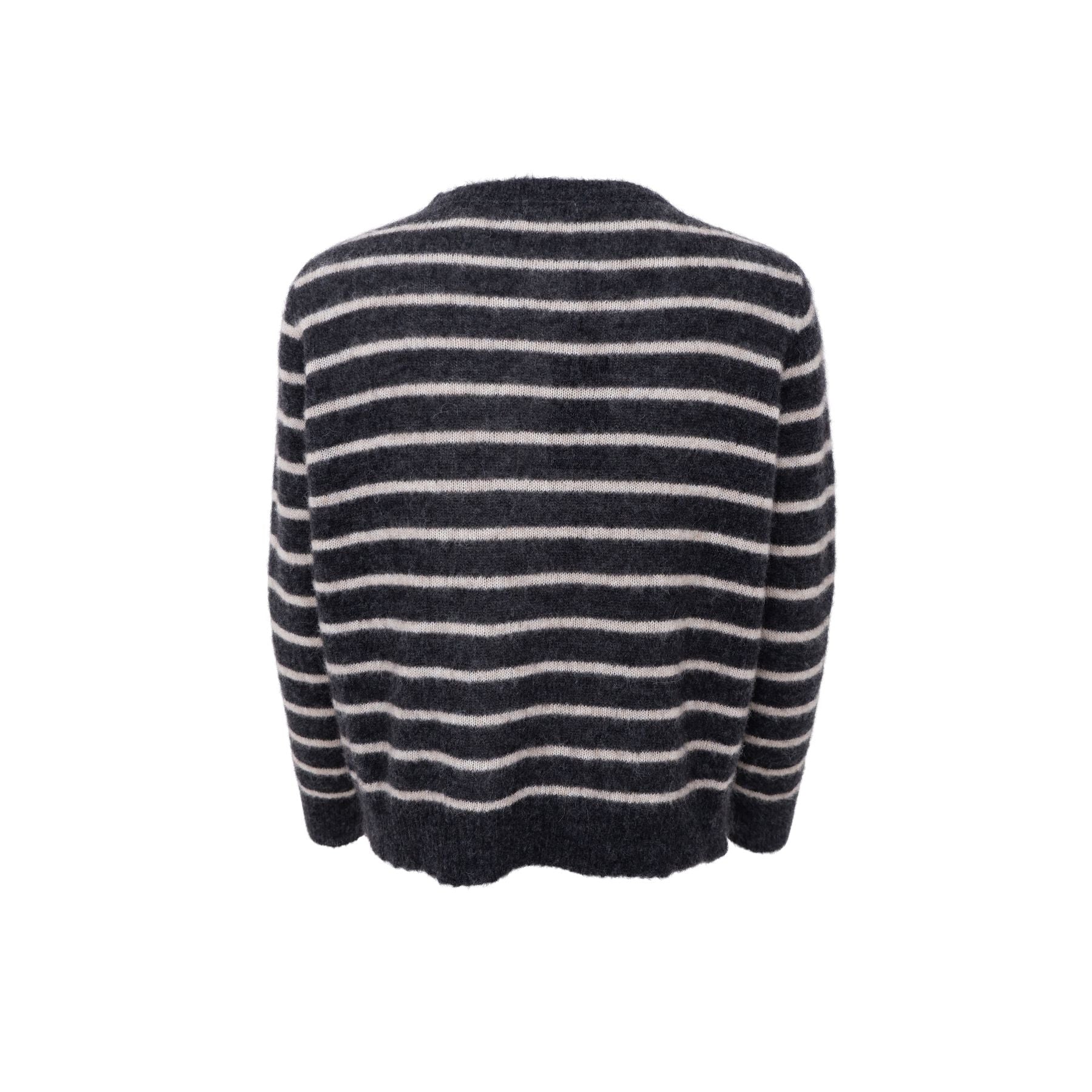 Dell Stripe Cardigan | Dark Grey Cardigan Black Colour 