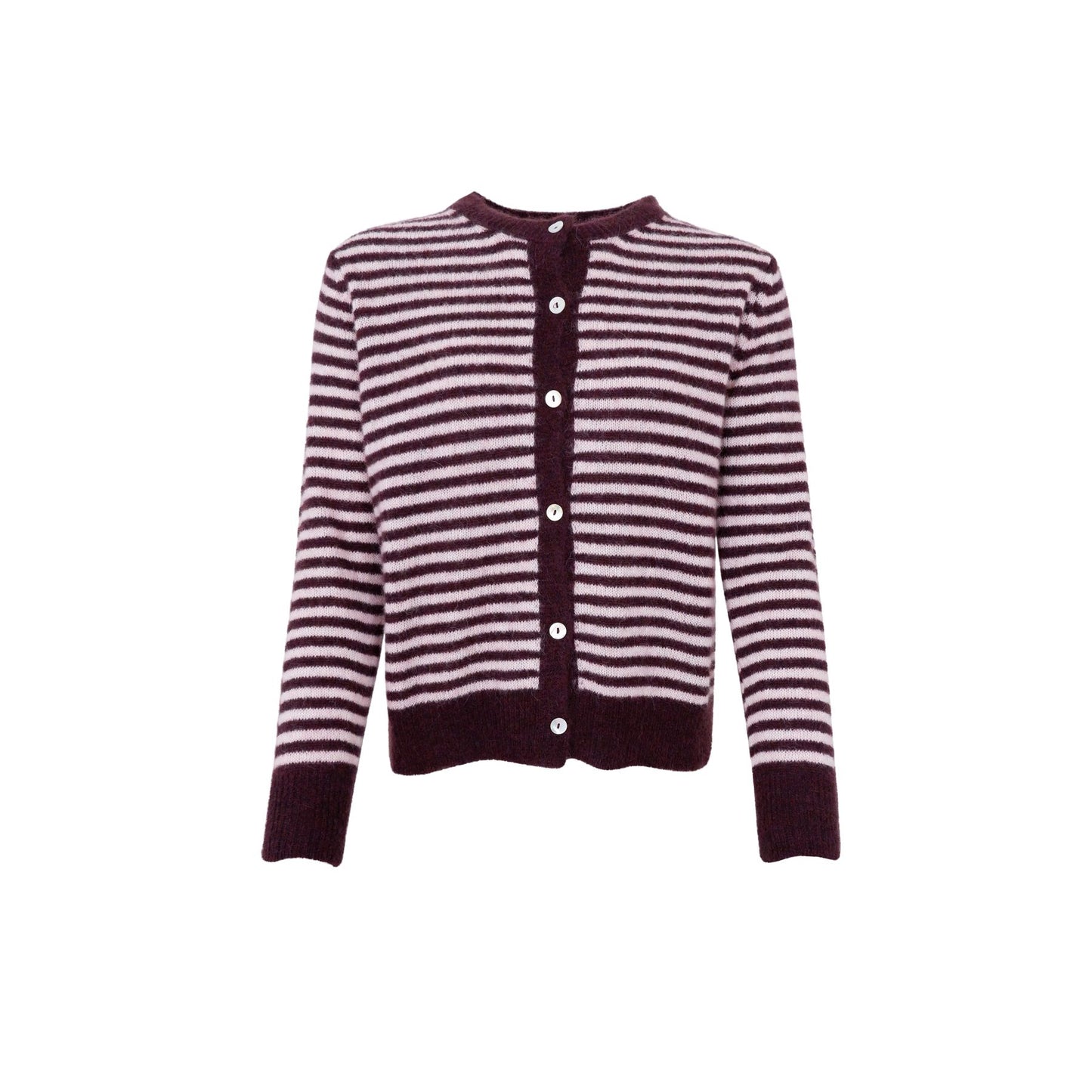 Dell Stripe Cardigan | Plum Cardigan Black Colour 