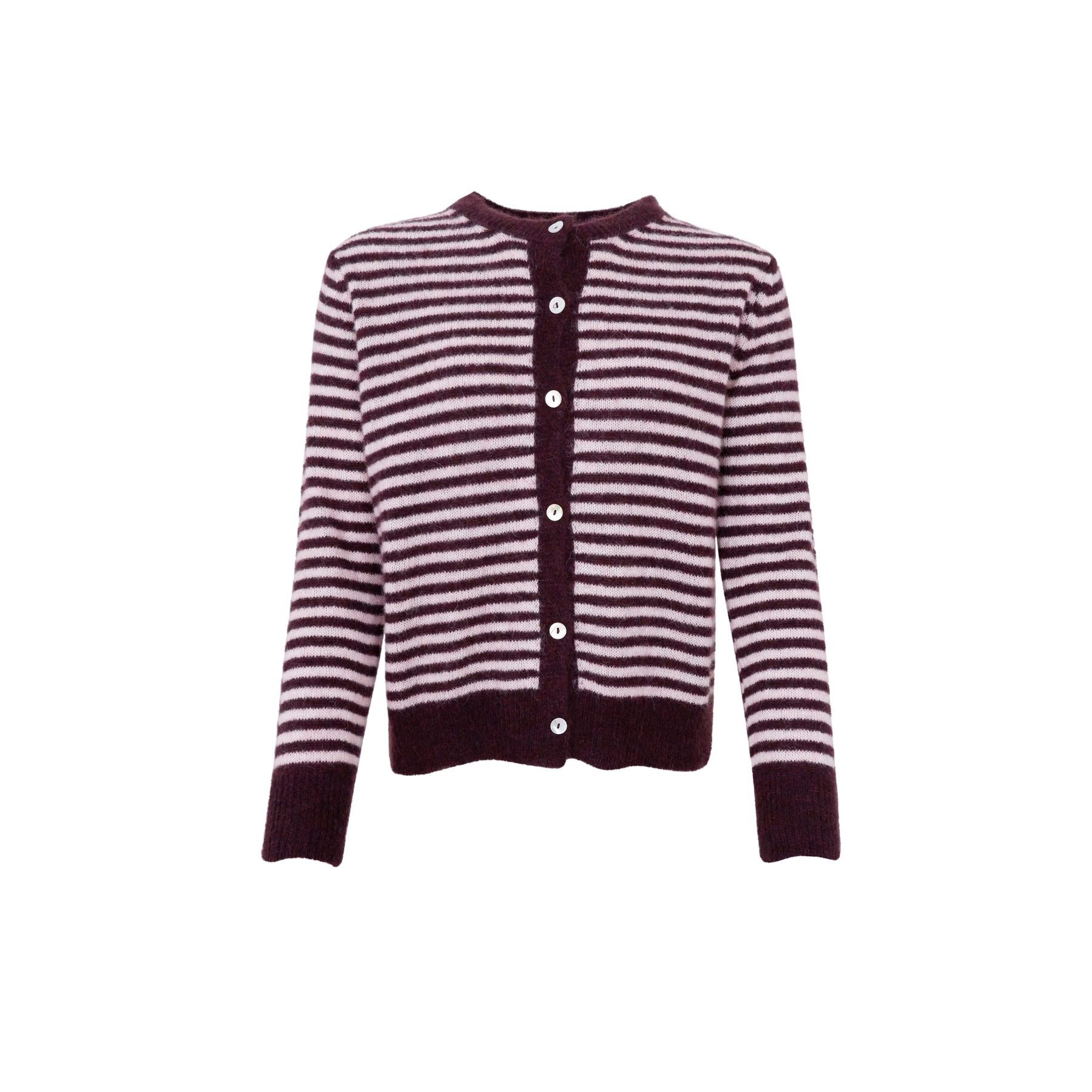 Dell Stripe Cardigan | Plum Cardigan Black Colour 