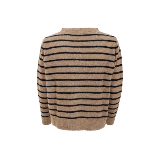 Dell Stripe Cardigan | Taupe Cardigan Black Colour 