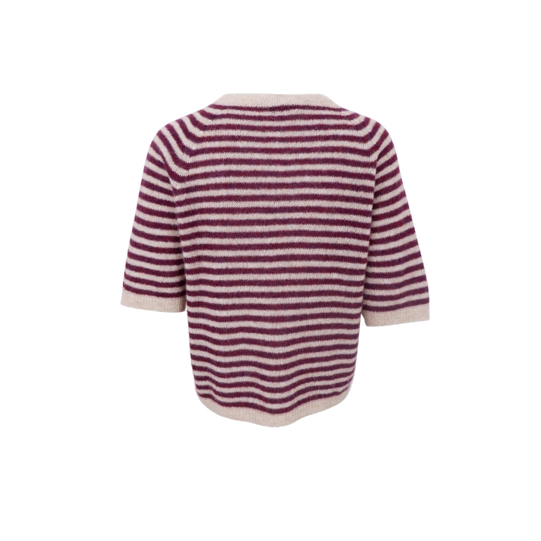 Dell Striped Jumper | Plum Jumper Black Colour 