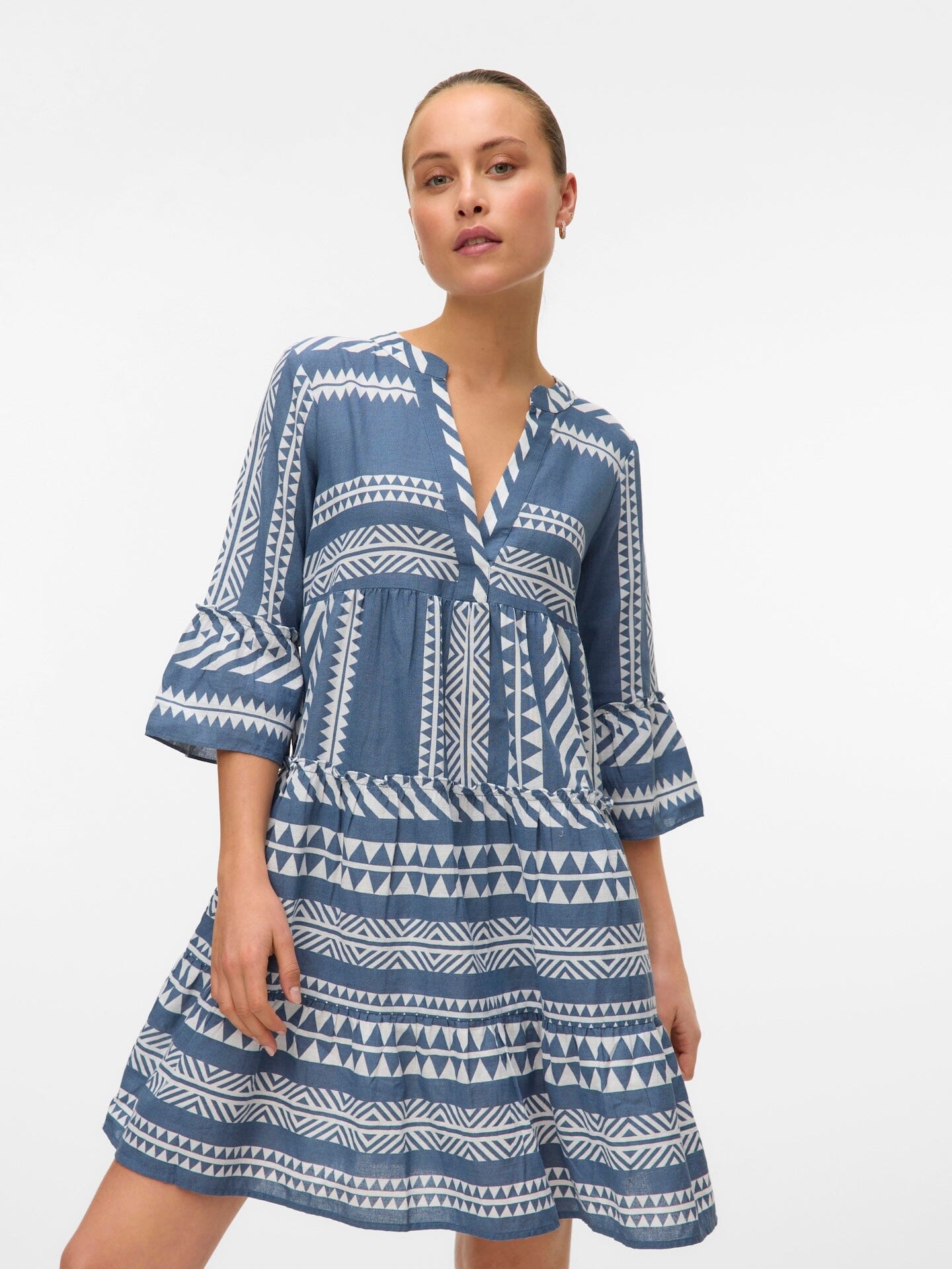 Dichte Dress | China Blue/Ibiza Snow White Dresses Vero Moda 