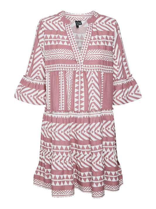 Dichte Dress | Nostalgia Rose/Ibiza Snow White Dresses Vero Moda 