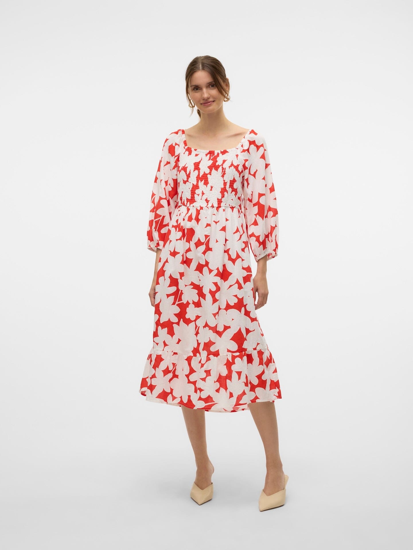Dicthe Dress | Fiery Red Lola Dresses Vero Moda 