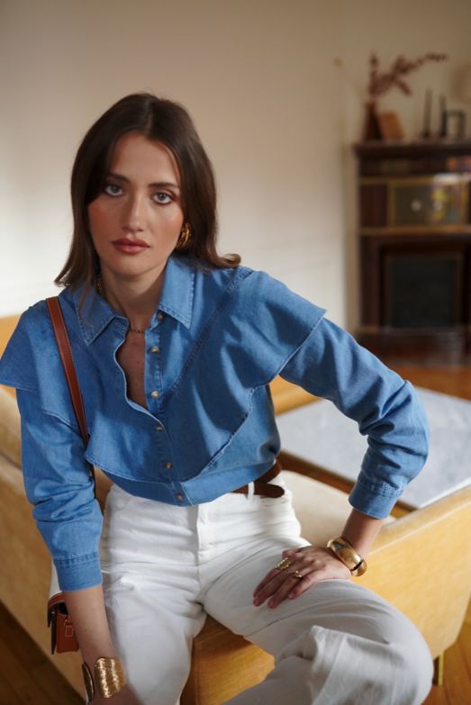 Didi Blouse | Jeans Blue Blouse Parisienne Collection 