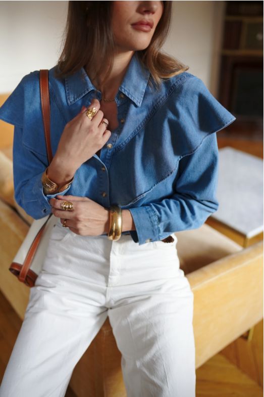 Didi Blouse | Jeans Blue Blouse Parisienne Collection 