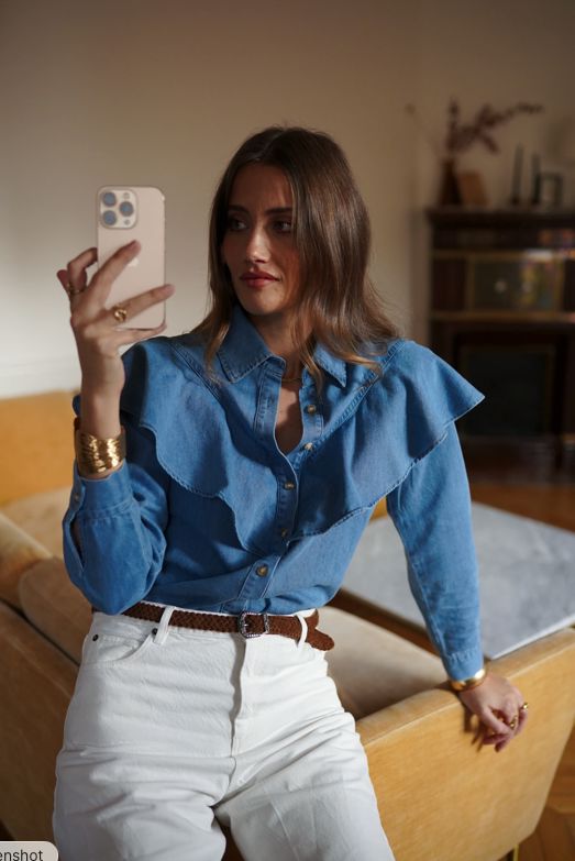Didi Blouse | Jeans Blue Blouse Parisienne Collection 