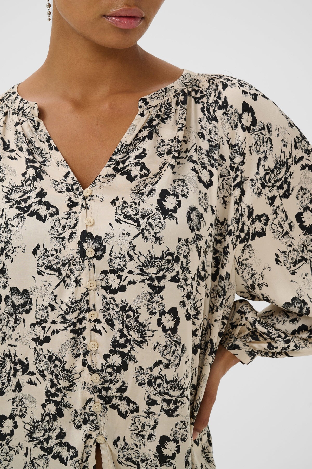 Doaa Blouse | Black Floral Blouse Part Two 