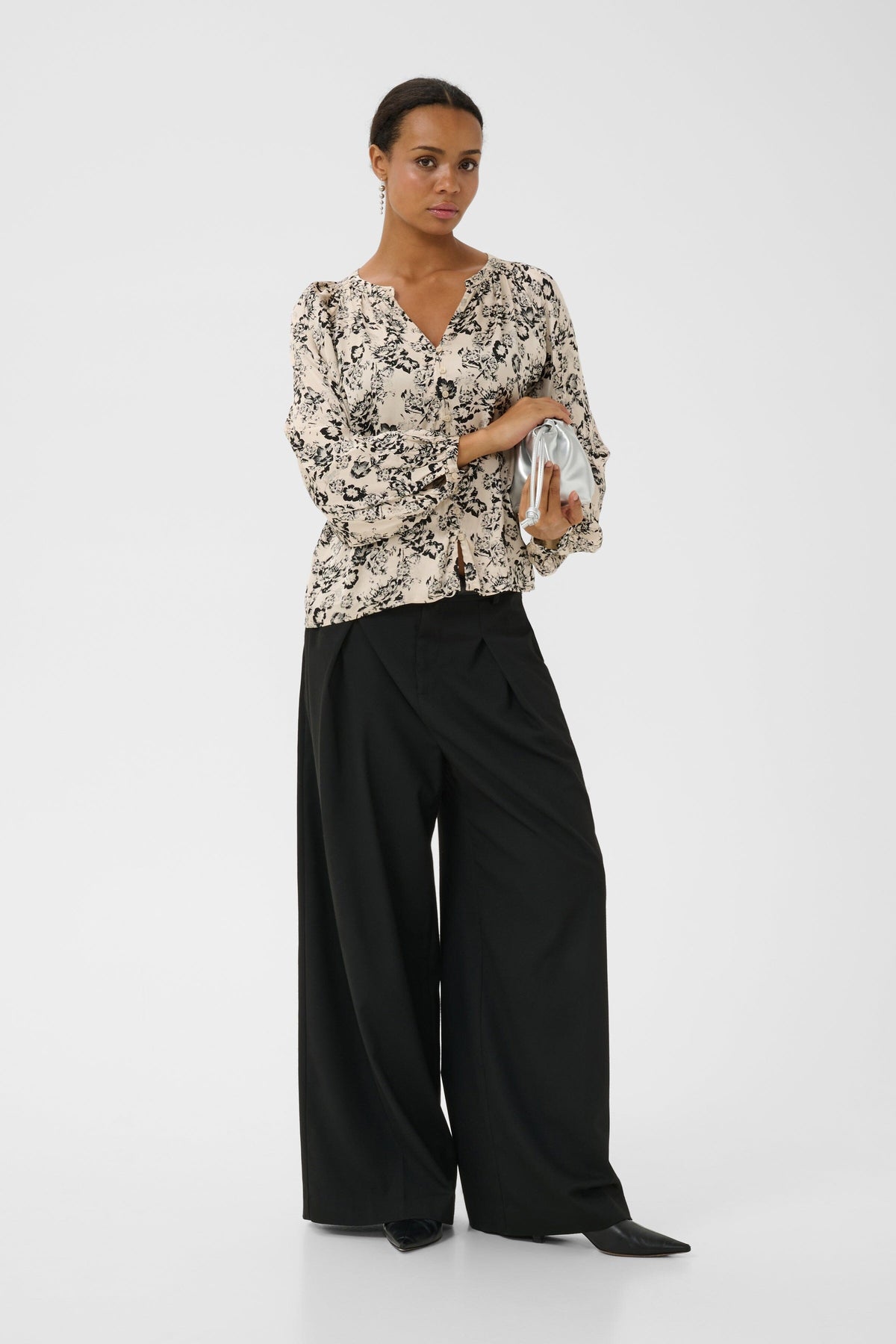 Doaa Blouse | Black Floral Blouse Part Two 