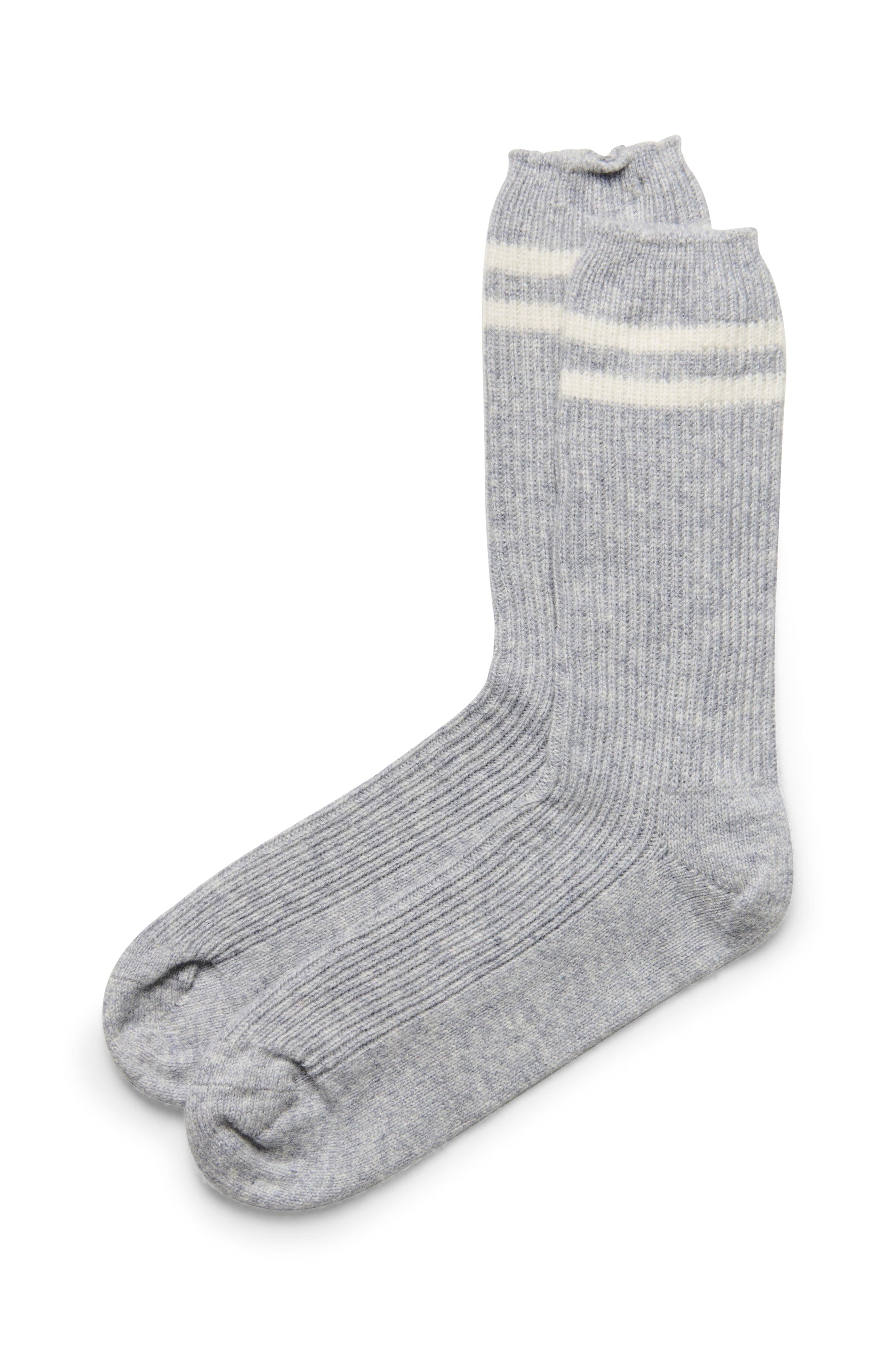 Dorin Socks | Grey Melange Stripe Socks Part Two 