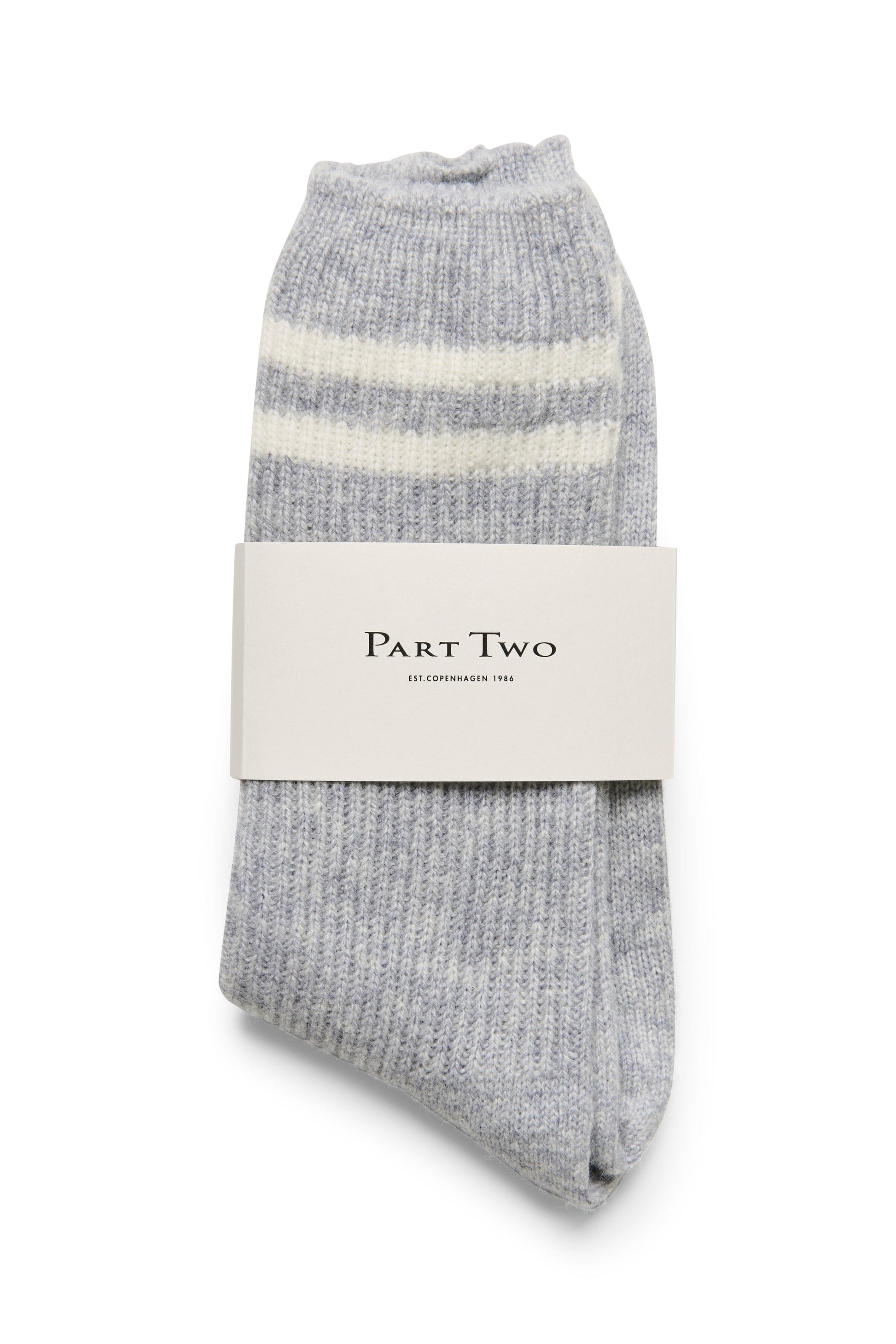 Dorin Socks | Grey Melange Stripe Socks Part Two 