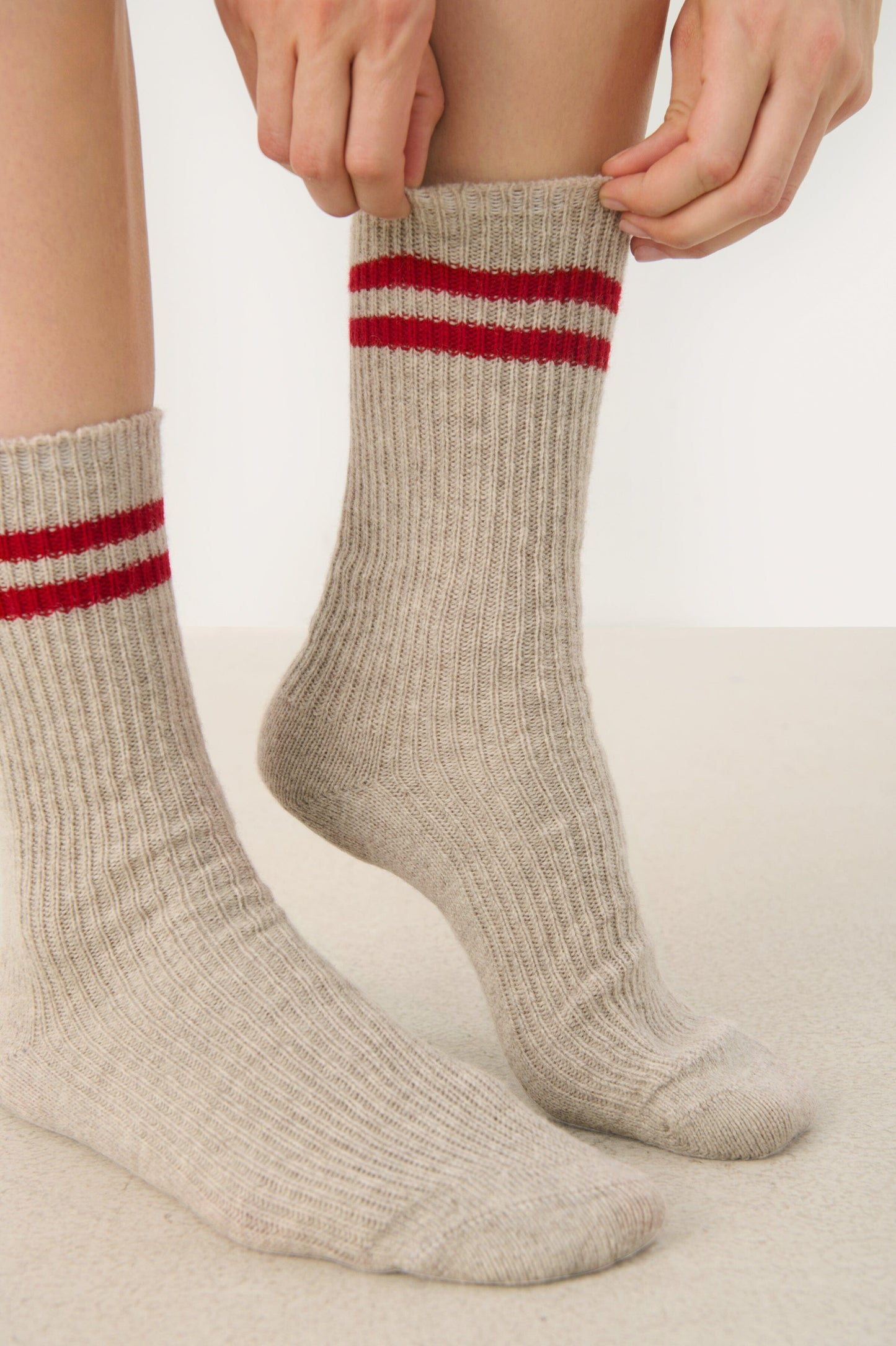 Dorin Socks | Natural Melange Stripe Socks Part Two 