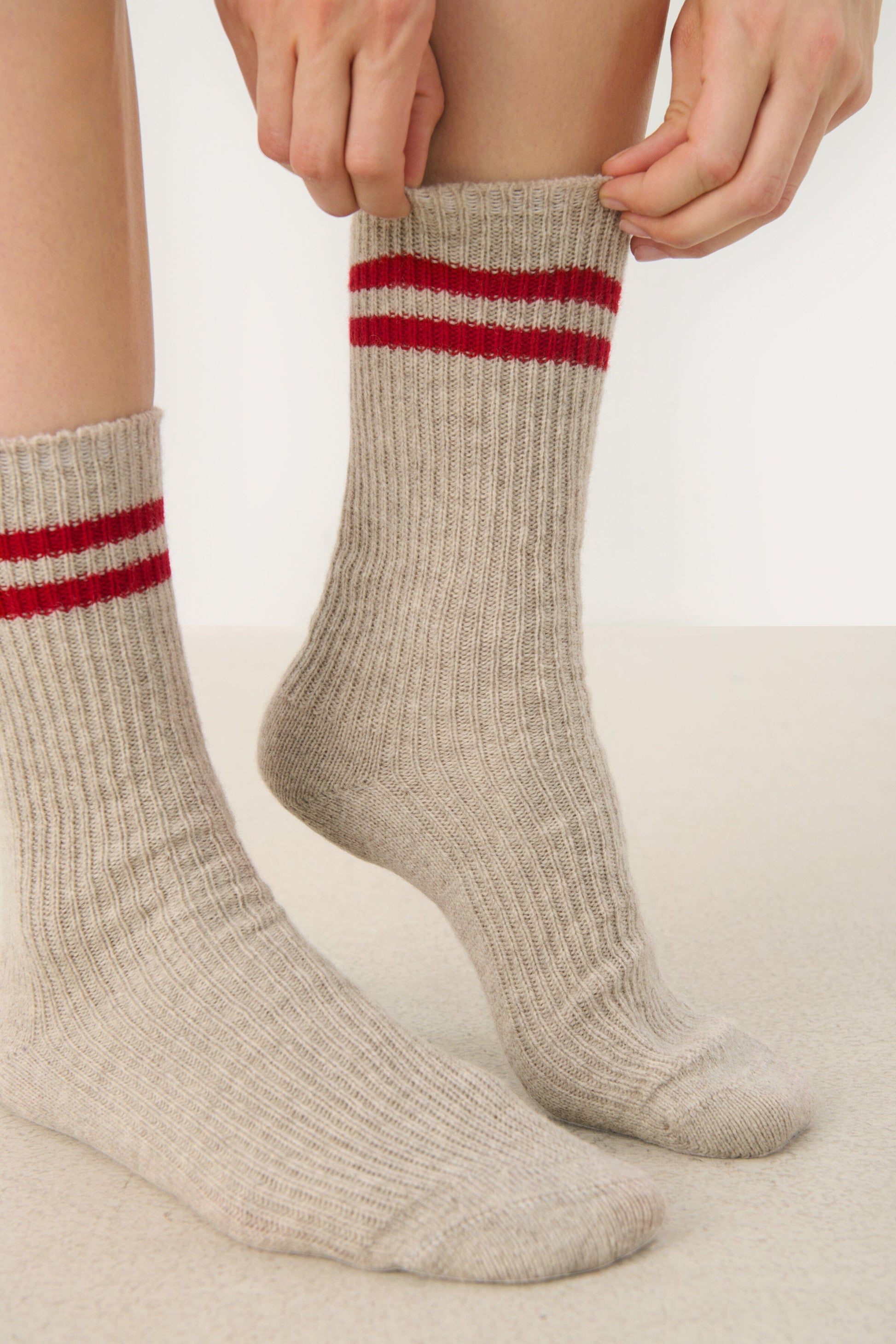 Dorin Socks | Natural Melange Stripe Socks Part Two 