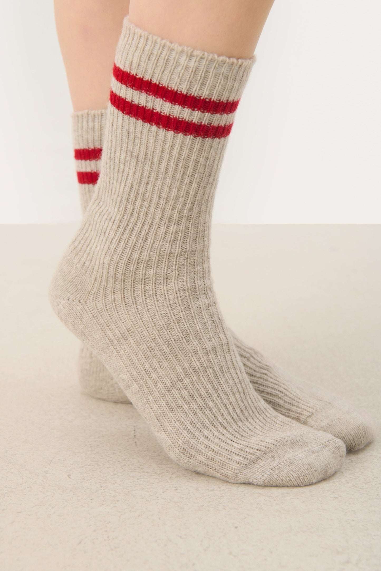 Dorin Socks | Natural Melange Stripe Socks Part Two 