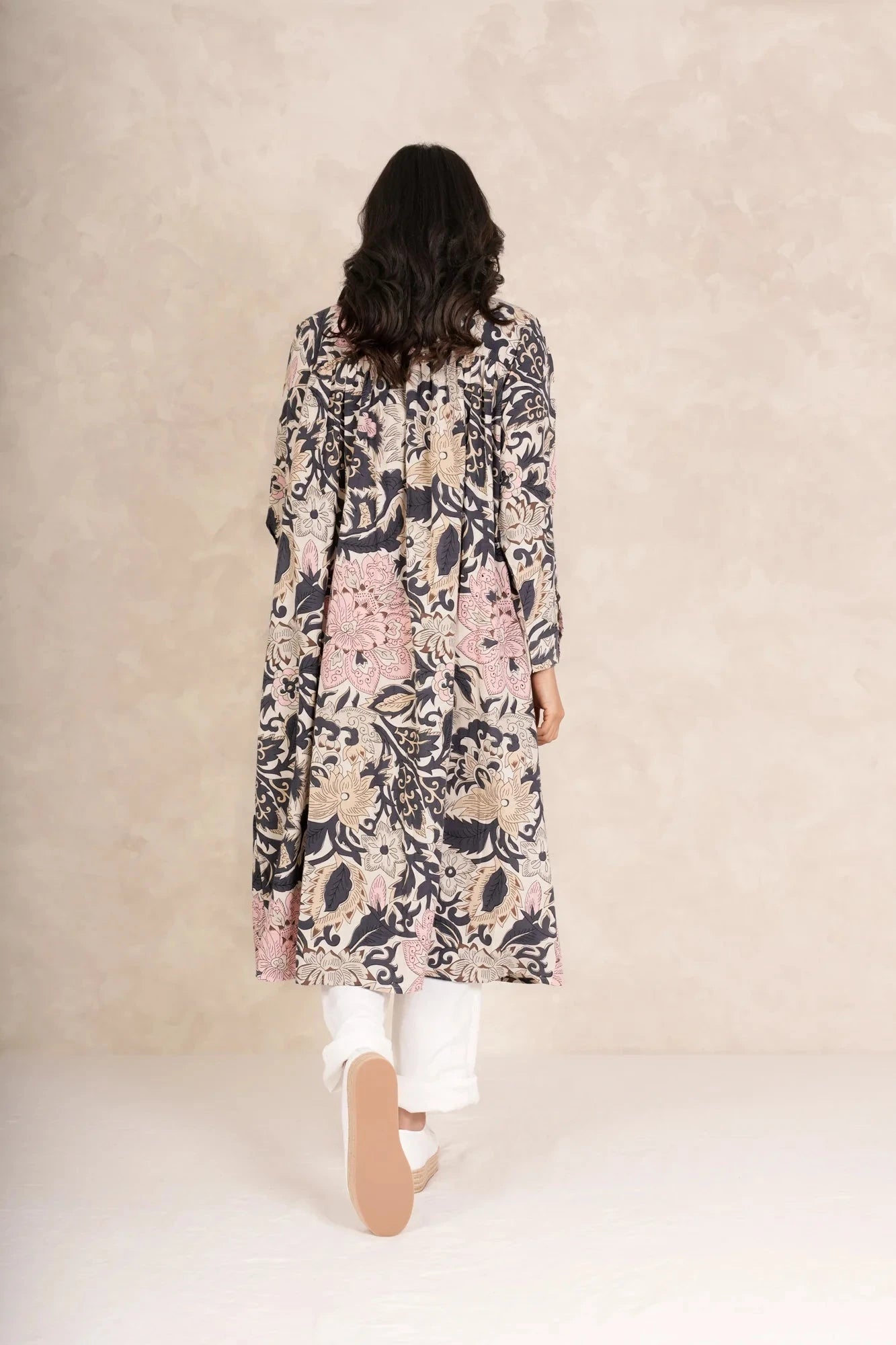 Duster Jacket | Block | Taupe Casual Kimonos One Hundred Stars 