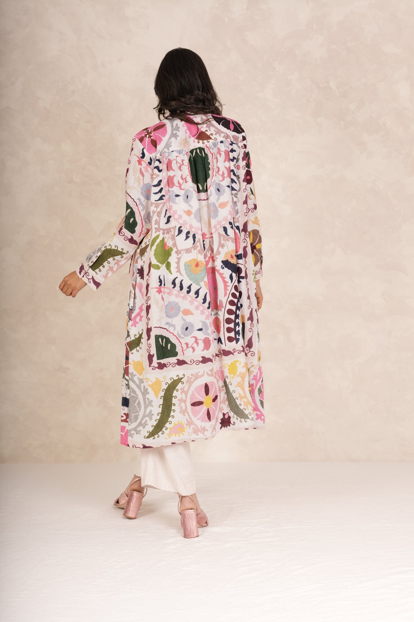 Duster Jacket | Susani Pink Casual Kimonos One Hundred Stars 