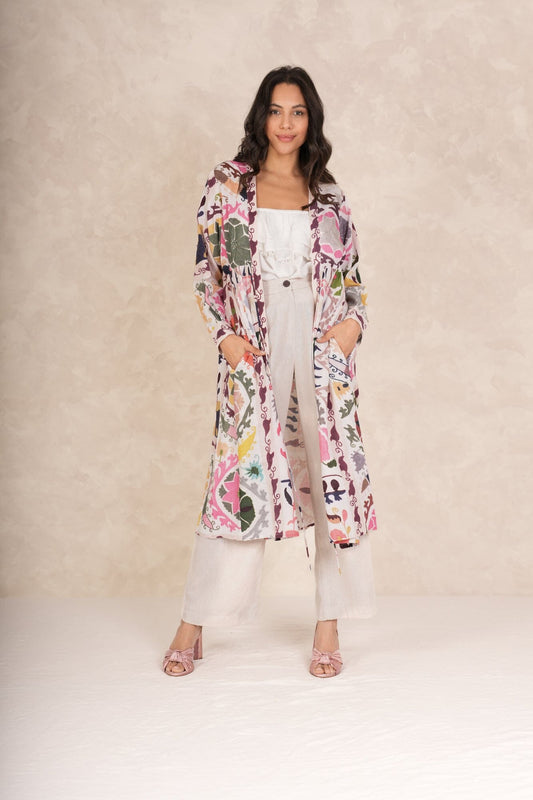 Duster Jacket | Susani Pink Casual Kimonos One Hundred Stars 