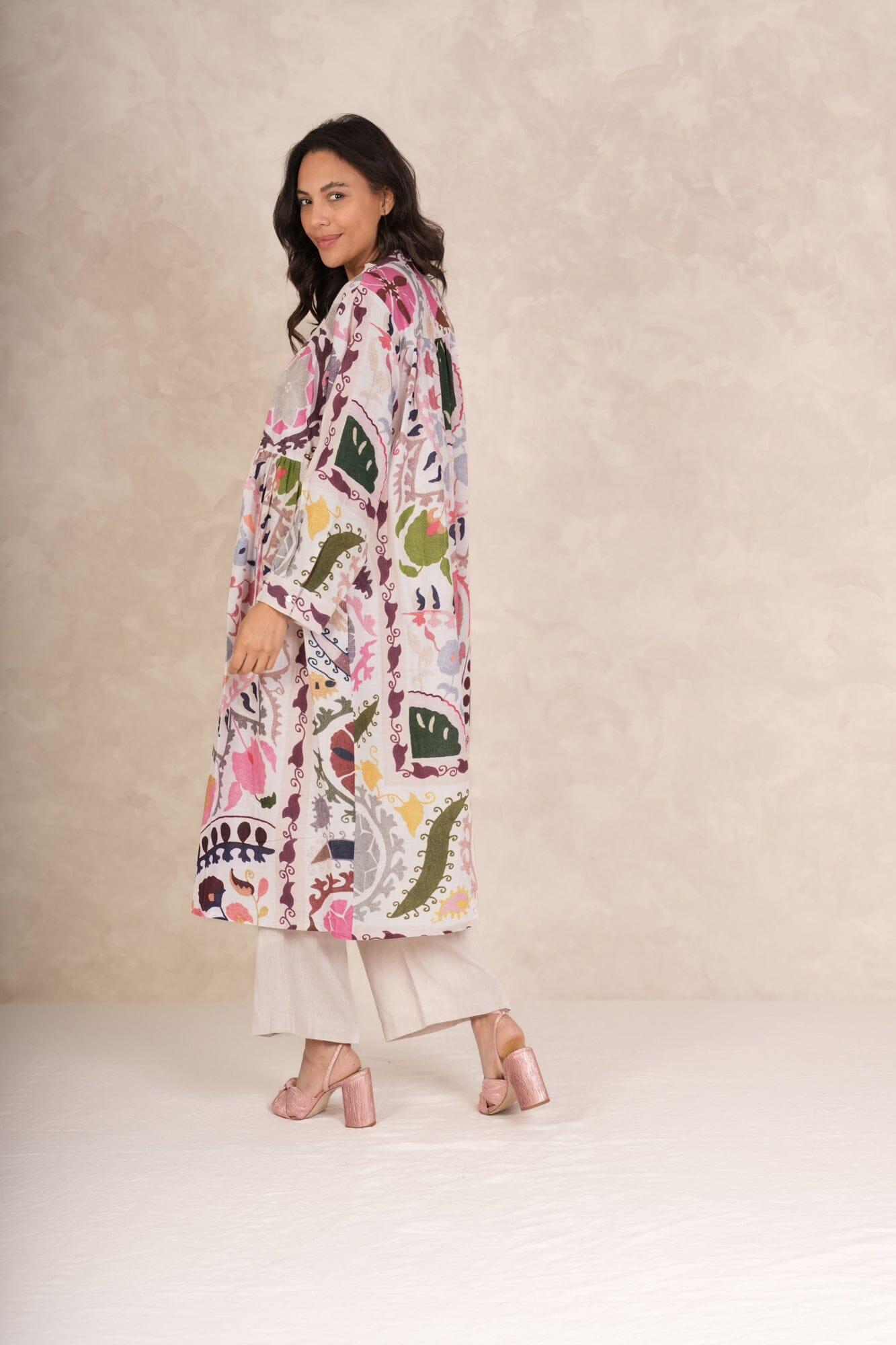 Duster Jacket | Susani Pink Casual Kimonos One Hundred Stars 