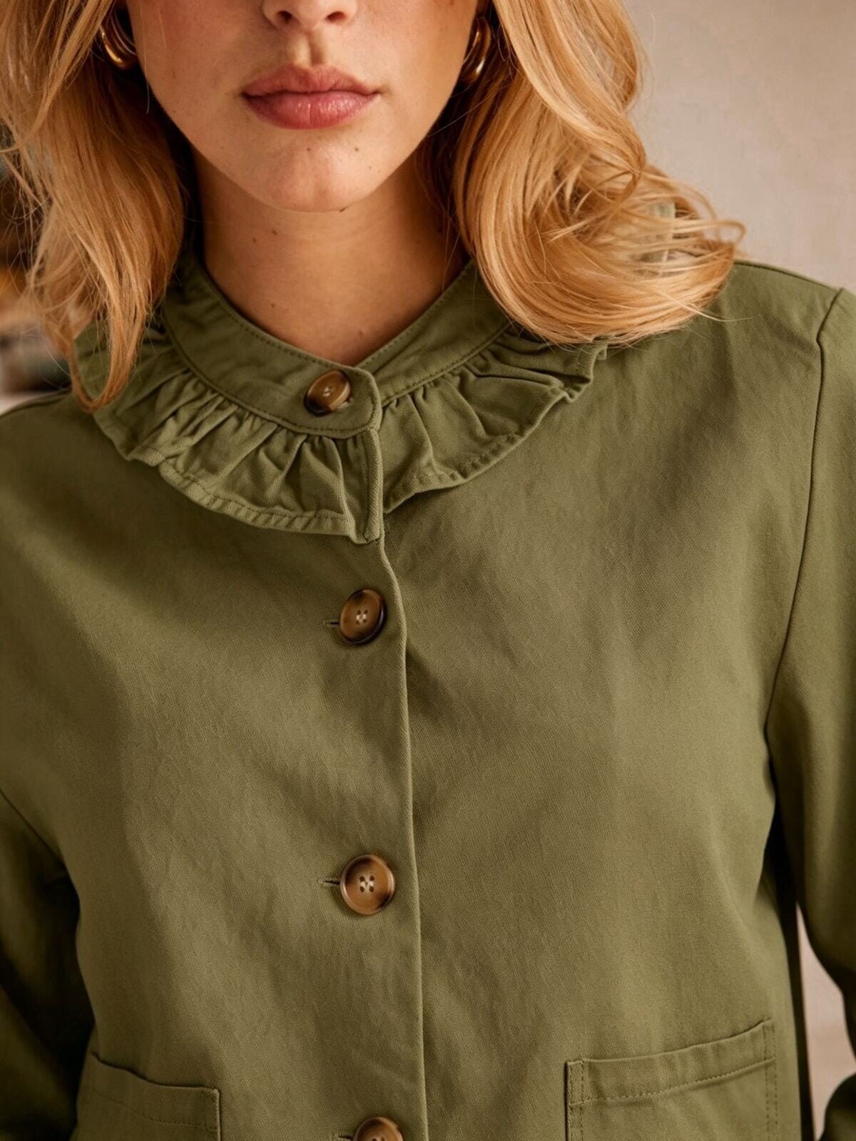 Eden Jacket | Khaki Jacket Parisienne Collection 