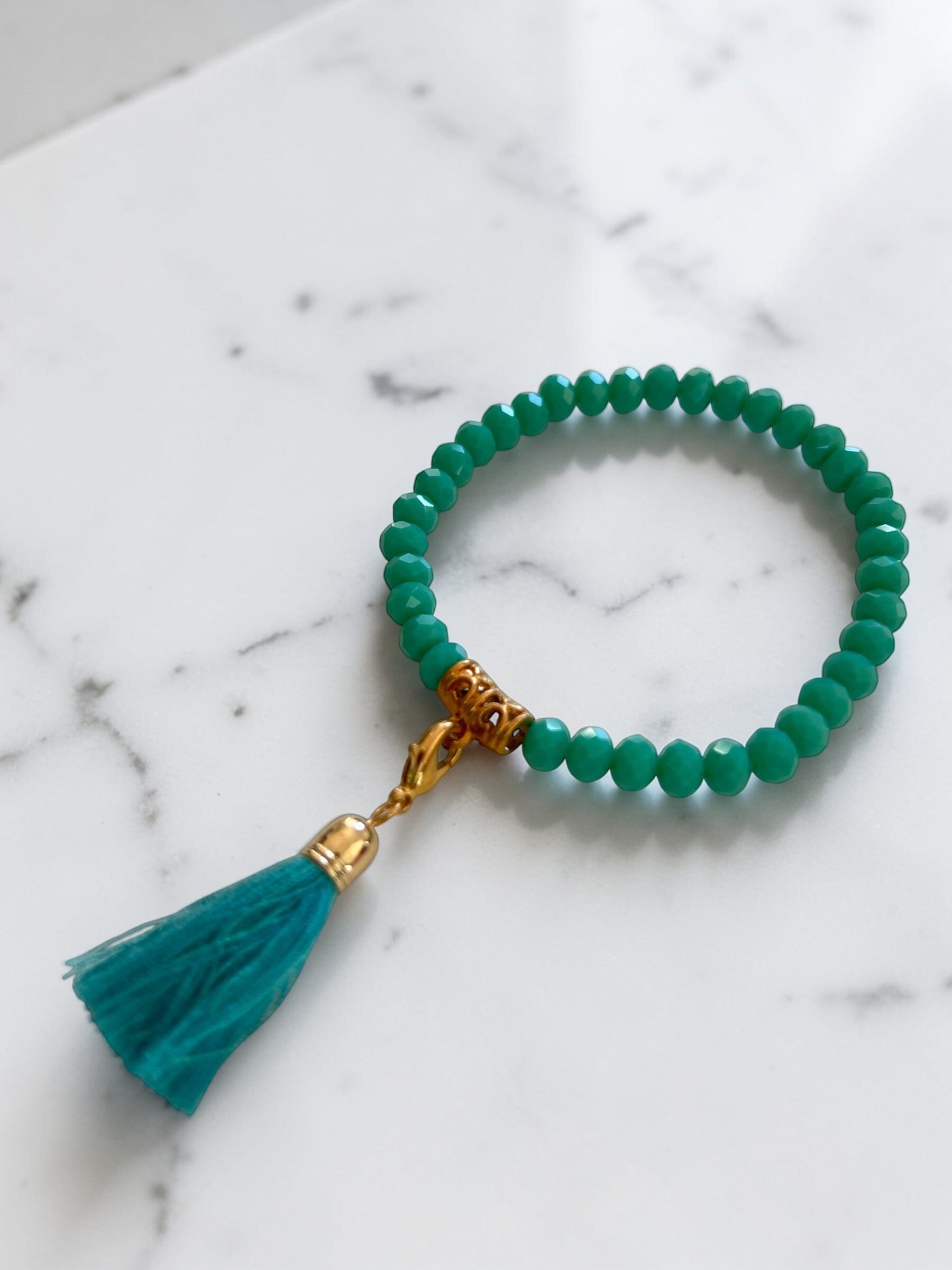 Ella Crystal Tassle Bracelet | Multi Colours Bracelet French Edit Peacock 