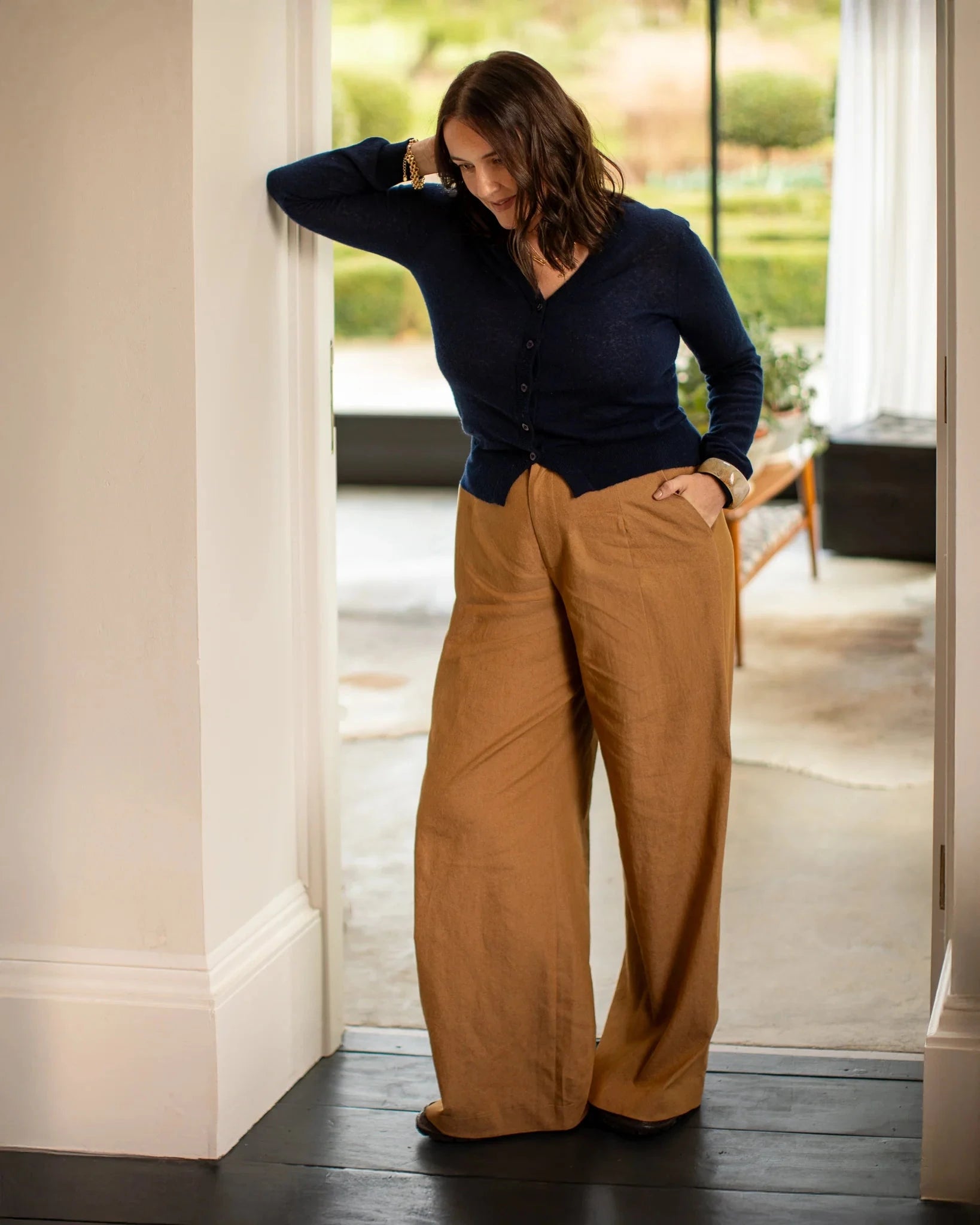 Estelle Cardigan | Navy Cardigan Chalk 