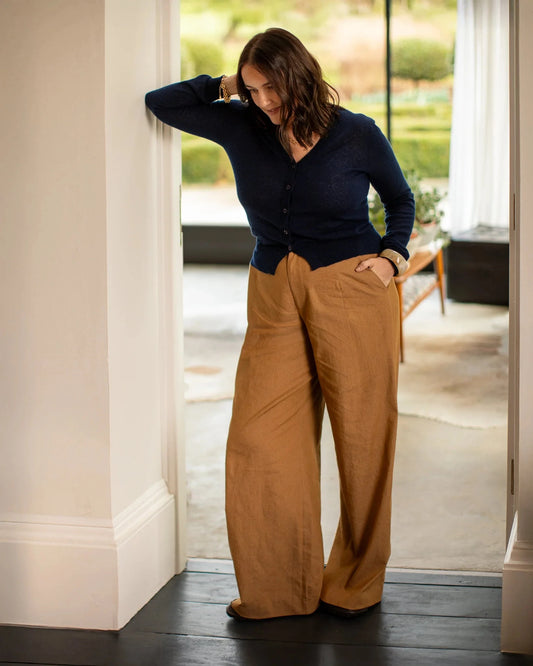 Estelle Cardigan | Navy Cardigan Chalk 