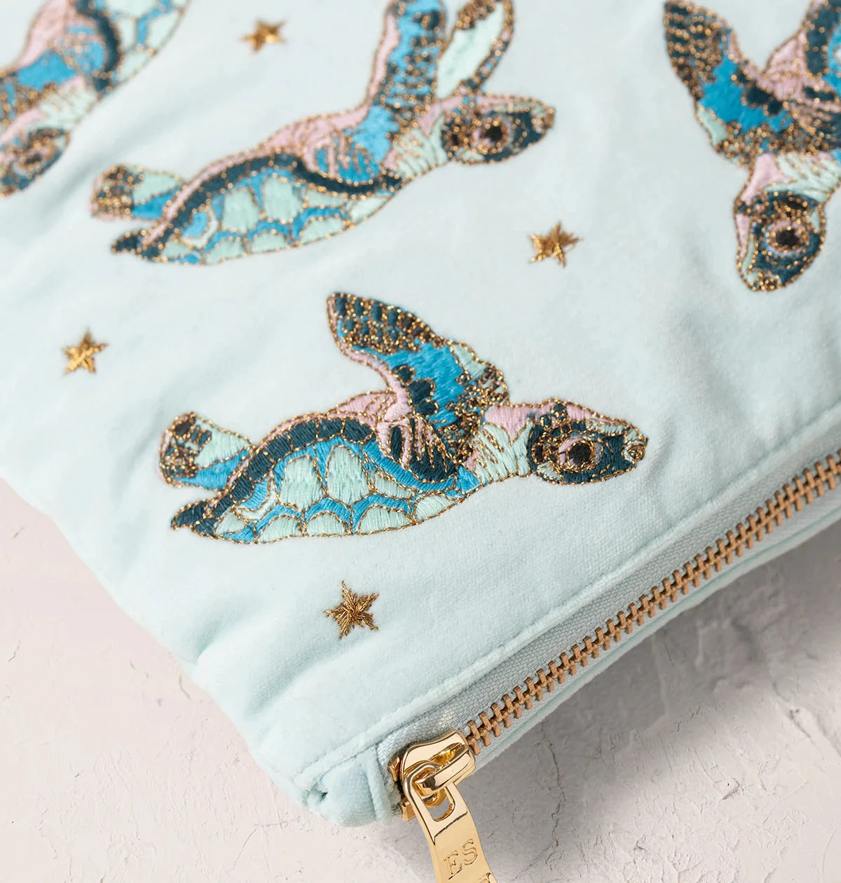 Everyday Pouch | Baby Turtle Conservation | Ice Blue Make up Bag Elizabeth Scarlett 