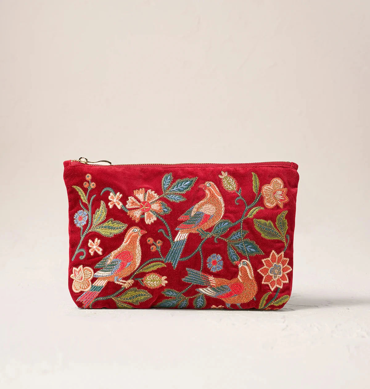 Everyday Pouch | Botanical Birds | Rouge Make up Bag Elizabeth Scarlett 