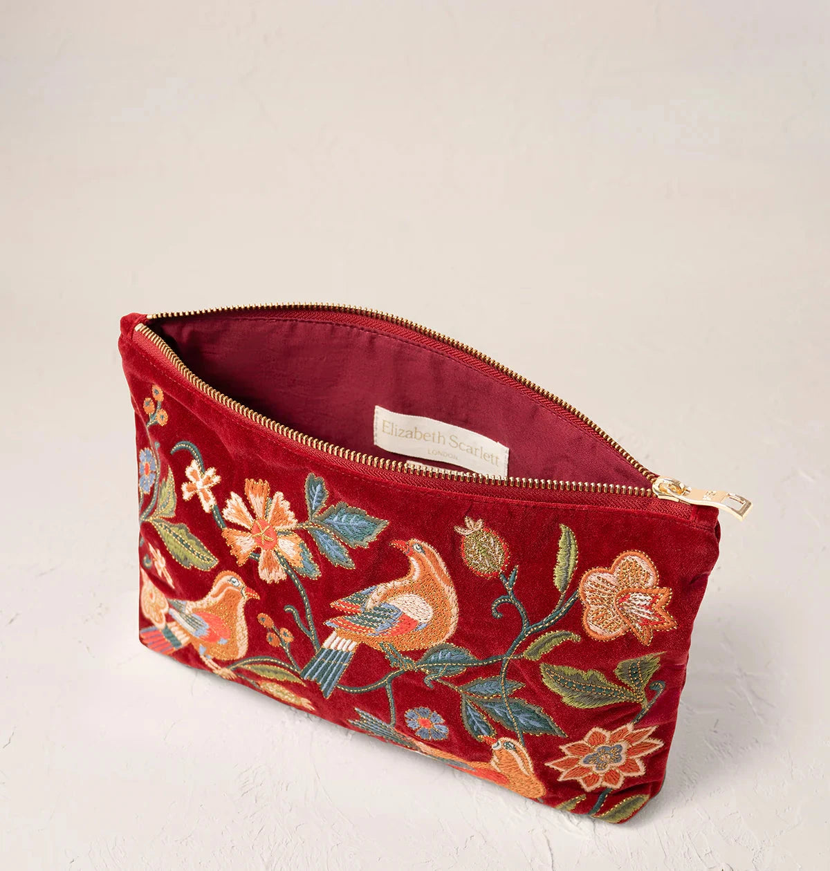 Everyday Pouch | Botanical Birds | Rouge Make up Bag Elizabeth Scarlett 
