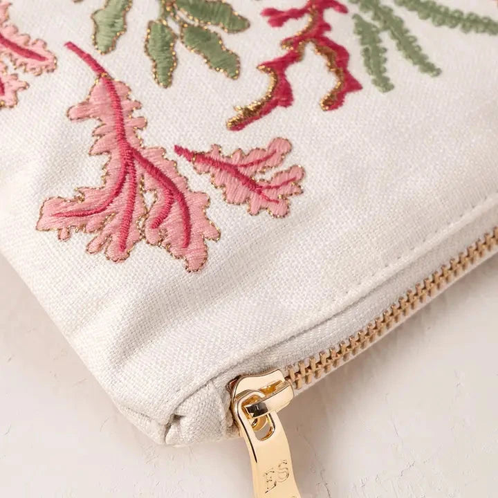 Everyday Pouch | Coral Seahorse | Cream Purse Elizabeth Scarlett 