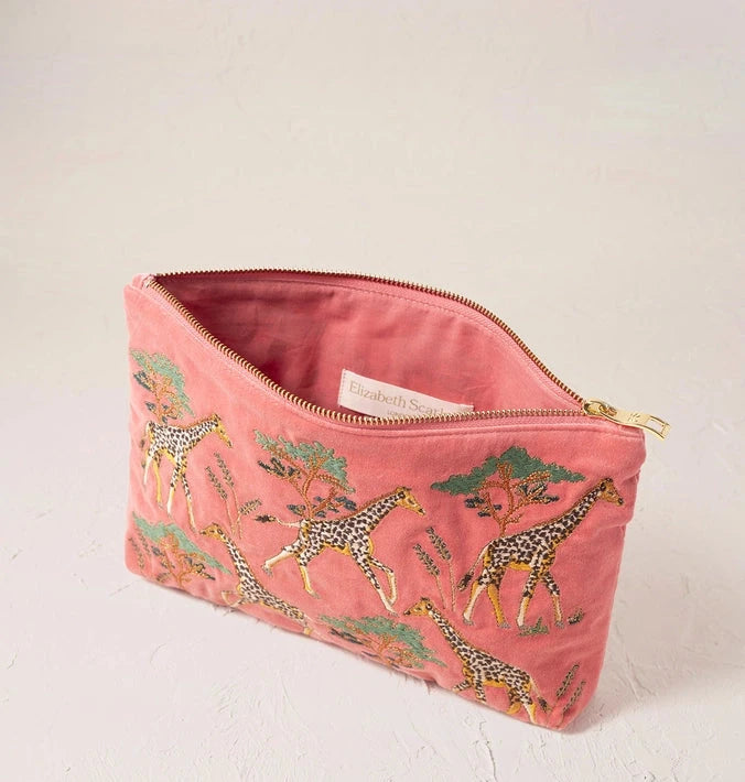 Everyday Pouch | Giraffe Herd | Coral Purse Elizabeth Scarlett 