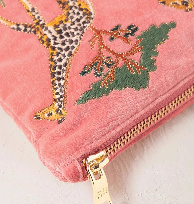 Everyday Pouch | Giraffe Herd | Coral Purse Elizabeth Scarlett 